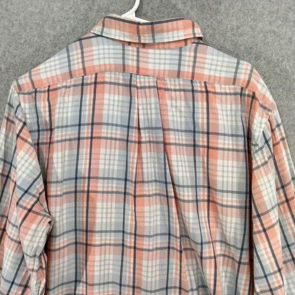 Vineyard Vines Slim Fit Crosby Shirt Mens Large Orange Plaid Cotton Long Sleeve - Picture 8 of 10